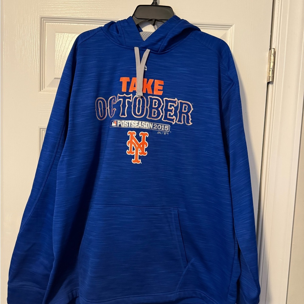 Men’s New York Mets Take October postseason 2015 Hoodie- size XL